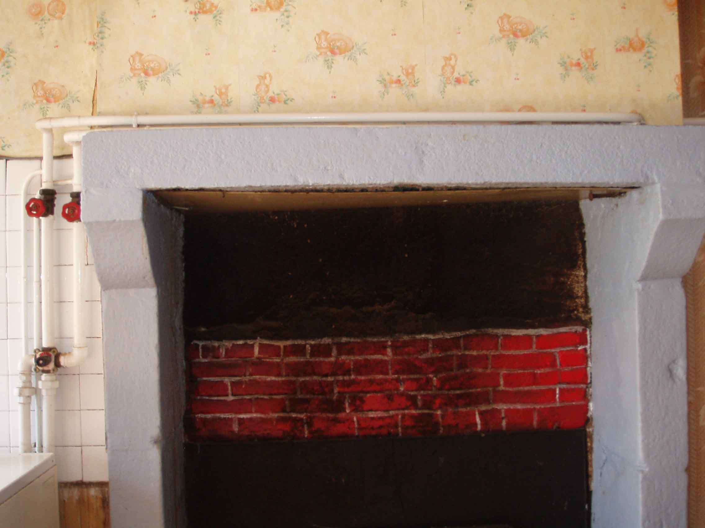 Image of Original kitchen fireplace